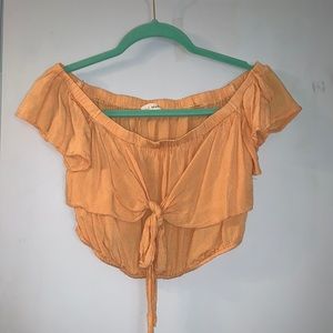 Cropped off the shoulder top